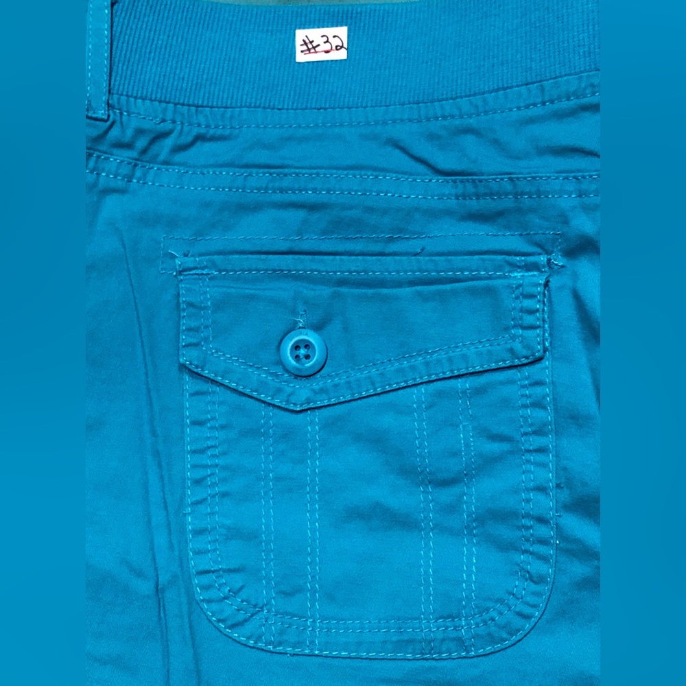 #32 shorts, blue colored, Gloria Vanderbilt, size: 16 - Picture 2 of 10